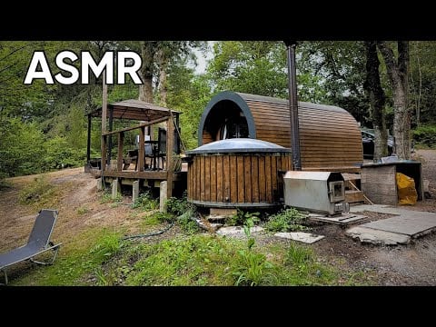 ASMR Cabin in the Woods | woodland nature sounds for relaxation 🪵🌲
