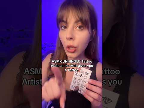 ASMR UNHINGED Mall Tattoo Artist gives you a tattoo ✍🏼 #asmr #asmrvideo #asmrsounds #asmrshorts