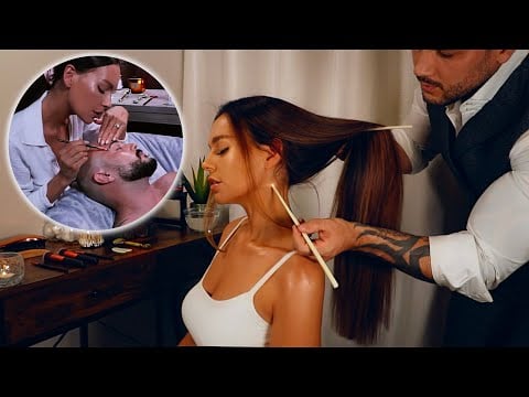 Real Person Neck Tracing and Hair Play ASMR (Detailed Personal Attention) with @calmmoonasmr