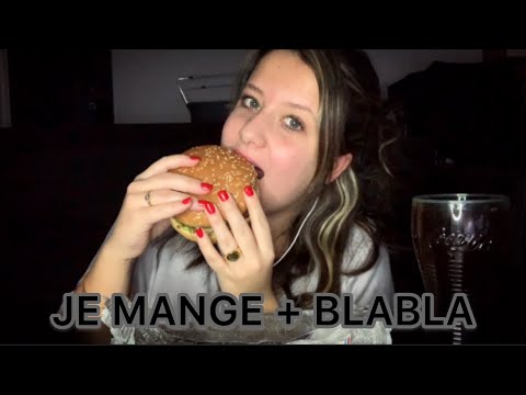 ASMR FR - JE MANGE AVEC VOUS + BLABLA  🍔 🗣💤