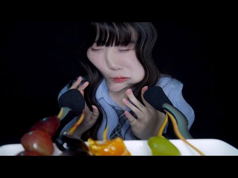 ASMR 탕후루 처음 먹어보는 사람의 이팅사운드