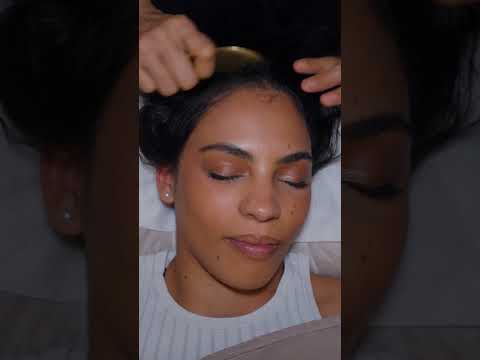 ASMR: Relaxing Chinese Head Massage with Guasha Tools for Insomnia #shorts