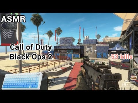 [ASMR COD Black Ops 2] rocking the mp7!! chill gameplay ♡ keyboard & mouth sounds