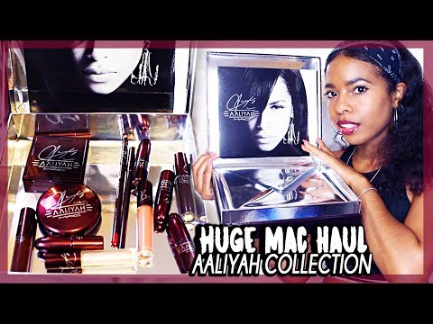 MAC AALIYAH COLLECTORS BOX UNBOXING⎜HUGE MAC HAUL⎜LIPPIE TRY ON #AaliyahForMac