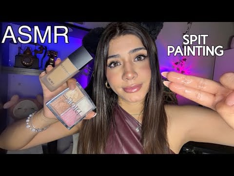 ASMR ESPAÑOL / SPIT PAINTING SOLO CON MAQUILLAJE DIOR + BABITA EXTREMA EN TI