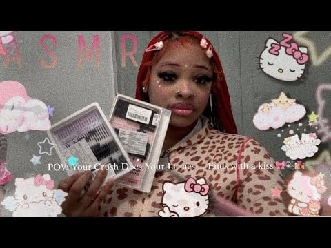 🎀 ASMR 🎀 Your Crush Does Your Lashes.. ( ends with a kiss 😳) 