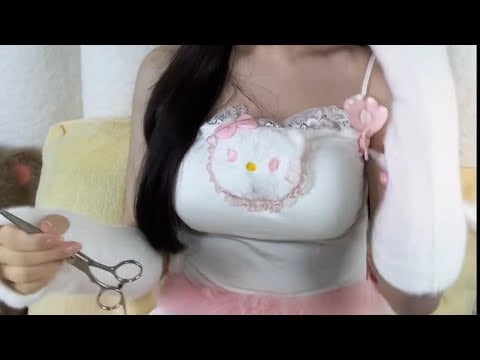 ASMR Maid Cosplay + Hatsune Miku Accent 💙 Long Nails Scratching