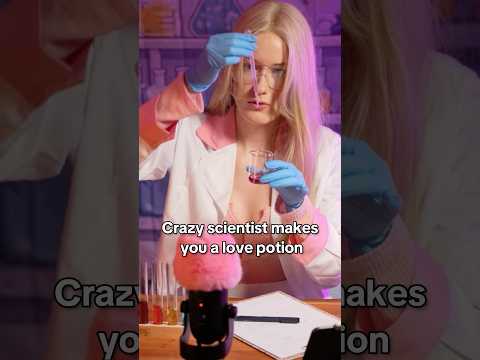 Crazy scientist does experiments on you 🧪 Is she using a love potion? 😨💕 #asmrroleplay #asmr