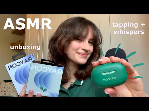 ASMR ~ Unboxing Raycon Everyday Earbuds! (Box Tapping, Whispers)