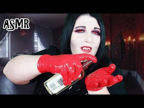 ASMR Vampire Spa Neck and Shoulder Massage Roleplay (Soft Spoken, Gloves, Wet Sounds)