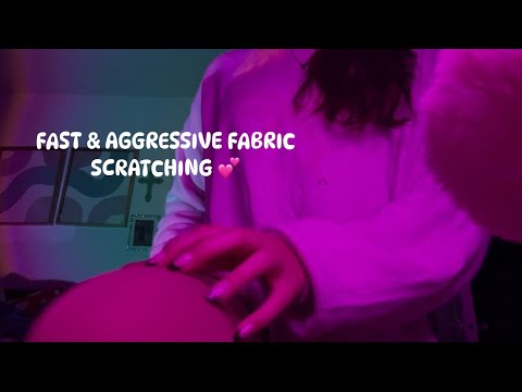 ASMR- Fast and Aggressive Fabric Scratching💕