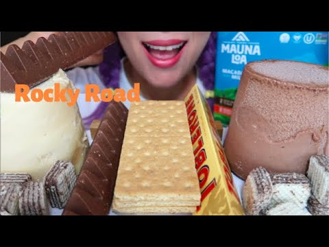 ASMR VEGAN ICE CREAM,ROCKY ROAD, TOBLERON 비건 아이스크림, 토블레로네 초콜렛|CURIE.ASMR