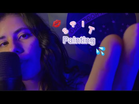 ASMR | Spit painting - Banho de gato 💦 *MUITOS sons de boca 😵‍💫