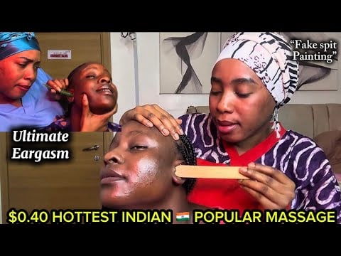 ASMR✨INDOOR STREET INDIAN🇮🇳HEAD& EAR INTENSE MASSAGE,SPITPAINT THAT SENT VICKY TO ANOTHER DIMENSION