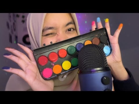 ASMR Painting Your Face 🎨🧑‍🎨 — Mouthsound, Visual Trigger🌙