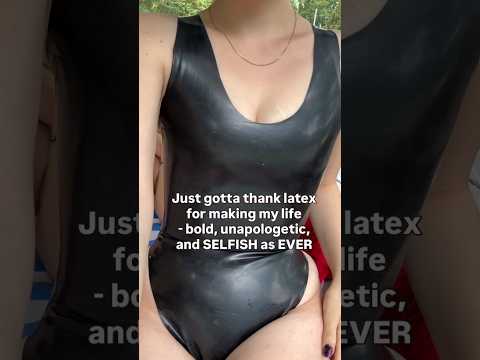 Wearing this latex bodysuit in public  changed something in me ✨ #latex #latexgloves