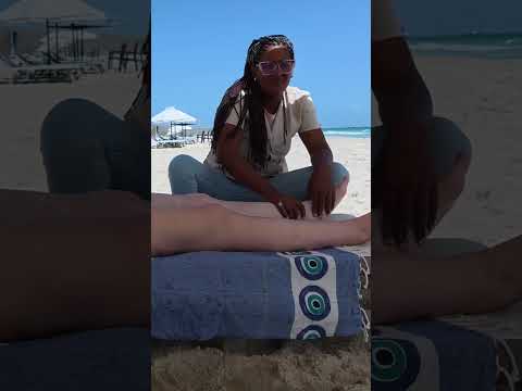 Me hice este masaje completo en una playa de Venezuela 🇻🇪 #beach #massage #relajacion