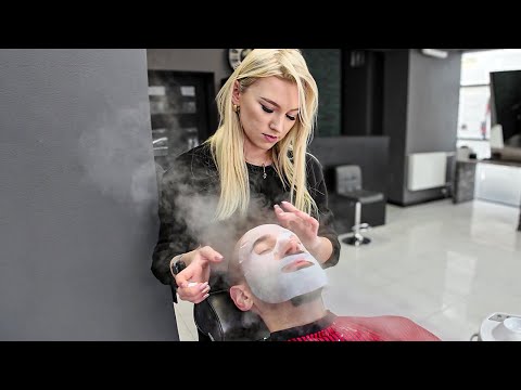 HOT Towel Shave AND STEAMY Facial [ASMR] – Kraków 🇵🇱