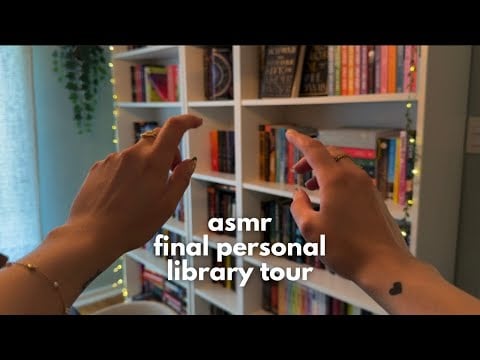 ASMR Personal Library Bookself Tour and Tap Through
