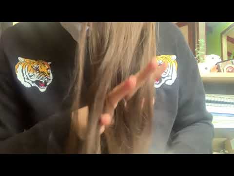 *ASMR* hand movements, mouth sounds and hair tracing -- lofi asmr (-ω- )