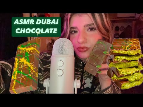 [ASMR] EATING DUBAI CHOCOLATE 🍫(crunchy sounds)