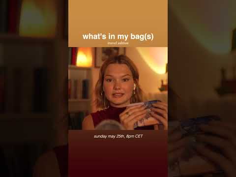 ASMR what's in my bag (travel edition)