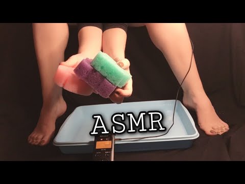 ASMR AYAK YIKAMA SESLERİ | SOFT SPOKEN | KÖPÜK ASMR | RELAXİNG SOUNDS