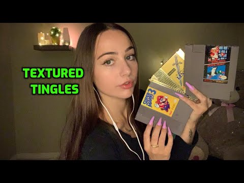 ASMR | Retro Nintendo Video Games 👾💜 | rambling & random triggers w/ original NES game cartridges 🎮