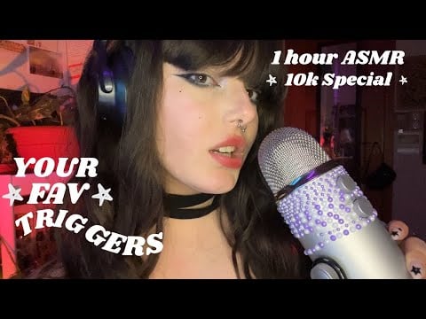 ☆10k special: 1 Hour Of YOUR Favorite ASMR Triggers (Mouth Sounds, Mic Triggers, Anticipatory, etc.)