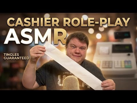 ASMR THE BEST CASHIER SOUNDS ROLE-PLAY GOING THROUGH YOUR GROCERIES  