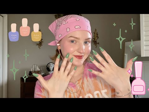 ASMR| DOING MY NAILS💅| whispered ramble/tutorial