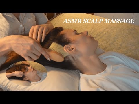 ASMR SCALP MASSAGE with scratching, rubbing, and tingly tools - no talking