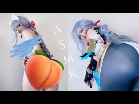 ♡ ASMR Scratching Bodysuit & Bed ♡ Shenhe Cosplay Genshin Impact