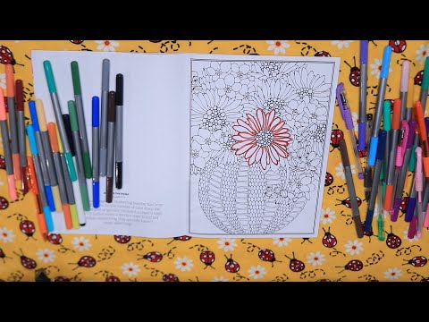 FLOWER ARRANGEMENT COLORING ASMR CHEWING GUM