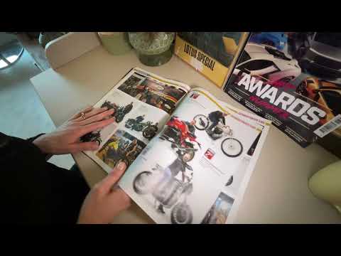 2/3 ASMR PAGE TURNING MEDIUM AND FASTER GLOSSY MOTORBIKE MAGAZINE - SERIE 2/3