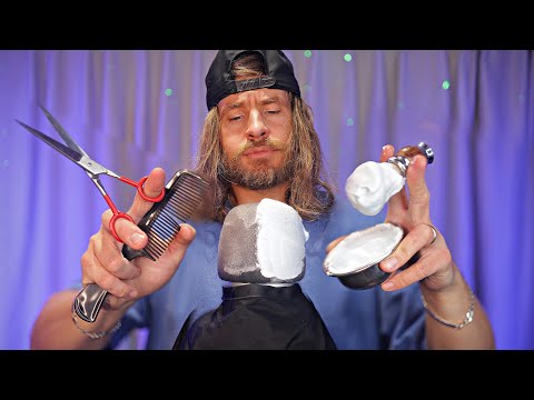 Super FAST to Super SLOW Haircut & Shave ✂️ ASMR ✂️