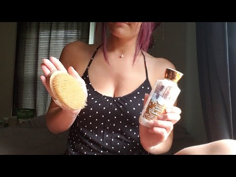 ASMR Dry Brushing and Lotion