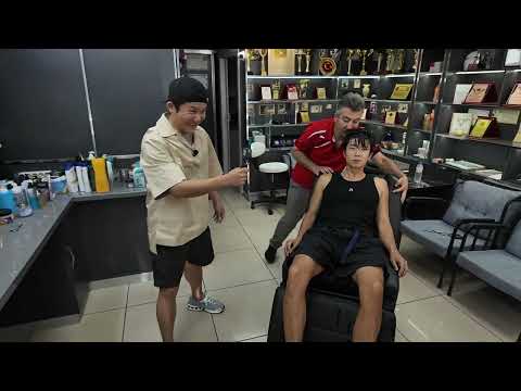RELAXING TURKISH BARBER CHAIR MASSAGE FOR SPECIAL TREATMENT KOREAN GUESTS! 편안한 터키식 마사지!
