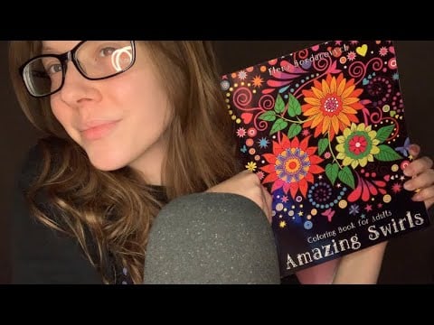ASMR Tapping On Elena Bogdanovych's Amazing Swirls Coloring Book For Adults | No Talking