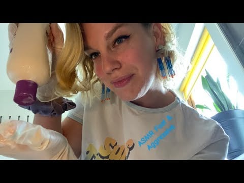 [ASMR] Fast & Aggressive Scalp Scratching + Hair Wash (Gloves, Shampoo, Water Sounds, Spray, Towel)