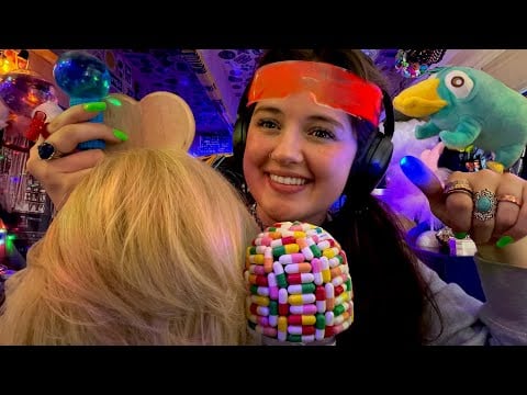 Purrs, wood tapping, finger lights, hair brushing, water sounds, mouth sounds, mic covers, etc