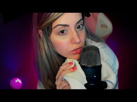 ASMR - SONS RELAXANTES PARA DORMIR😴 (SONS DE ÁGUA, KISSES, ESPUMA, TOALHA NO MIC...)