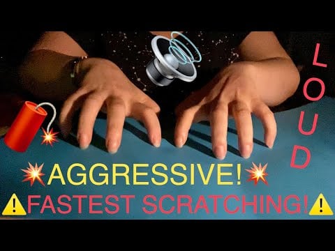 ⚠️⚠️💥 ASMR Super FAST and AGGRESSIVE scratching on different surfaces! LOUD! LOFI! EXTREME!⚠️⚠️💥🧨