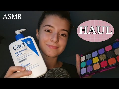 ASMR Makeup haul (Whispered,Tapping,Scratching)💕