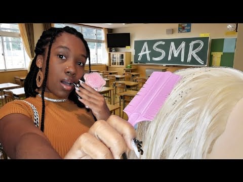 ASMR PIOLHO / AMIGA TIRA PIOLHOS DO SEU CABELO NA SALA DE AULA +1HORA ✨️💤 ( ROLEPLAY com SUSSURROS )