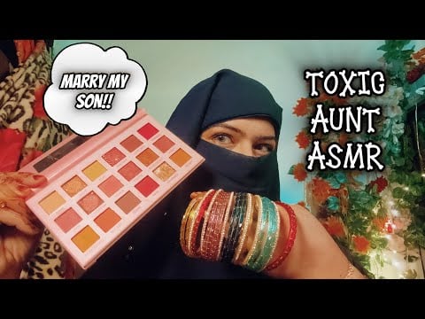 🇮🇳💄Toxic aunt doing your makeup ASMR  w/subtitles