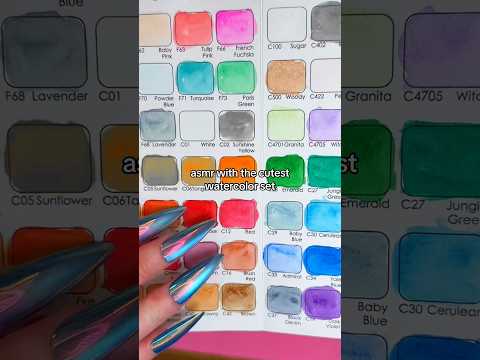 asmr with the cutest watercolor set #asmr