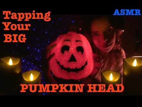 ASMR Pumpkin Head Tapping 🎃 Whispering & Relaxing Halloween Triggers