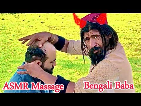 ASMR SUPER HEAD & BACK MASSAGE 💆‍♂️ | FIRST TIME TRY TO MASSAGE BY BENGALI BABA | ASMR WITH YAHYA