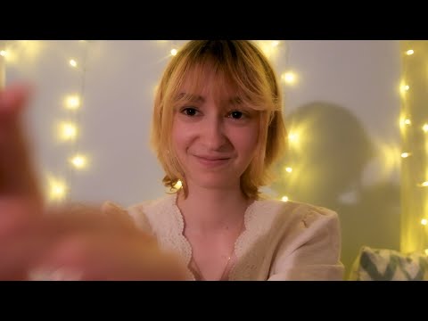 ASMR | Positive affirmations to calm your anxiety (finger flutters, hand sounds)